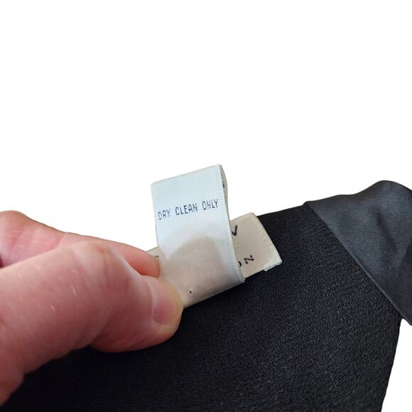 Preview Collection Pencil Dress 2 Womens Black Scoop Neck Cross Back Slit Gothic - Picture 4 of 11